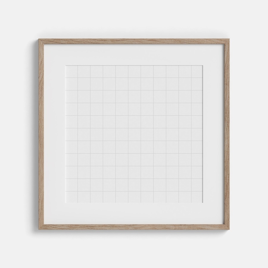 Picture Frame 3cm - MB 12cm - Square - Beech Wood - Wall