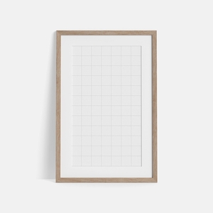 Picture Frame 5cm - Matboard 12cm - Ratio 1.54 - Beech Wood - Surface