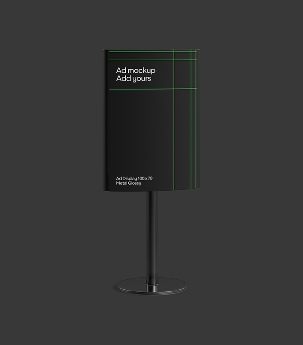 Ad Display 100x70cm - Metal Glossy