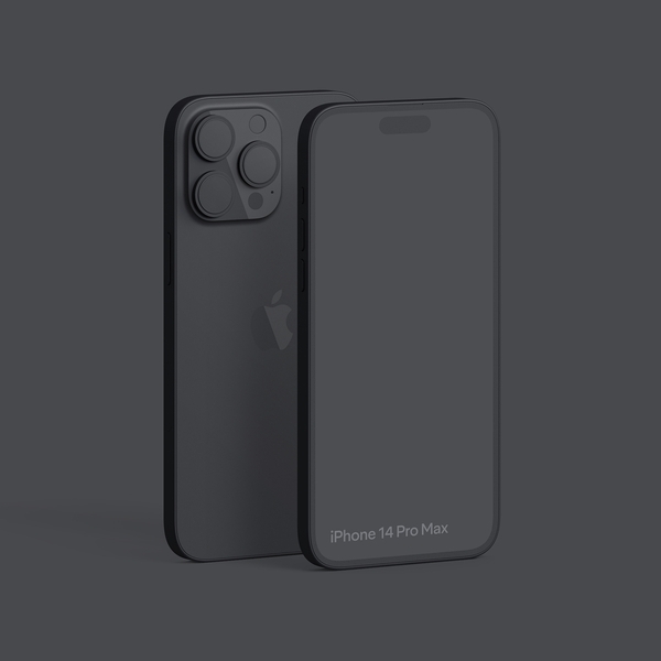 iPhone 14 Pro Max - Plastic Mat Black